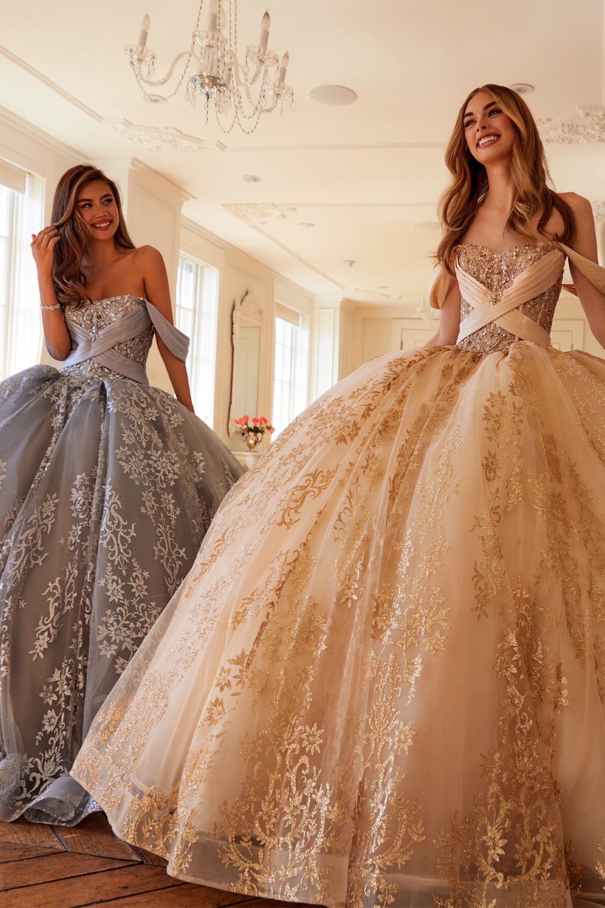 Embellished Lace Applique Tulle Ball Gown Quinceañera Princess JTJT1488H