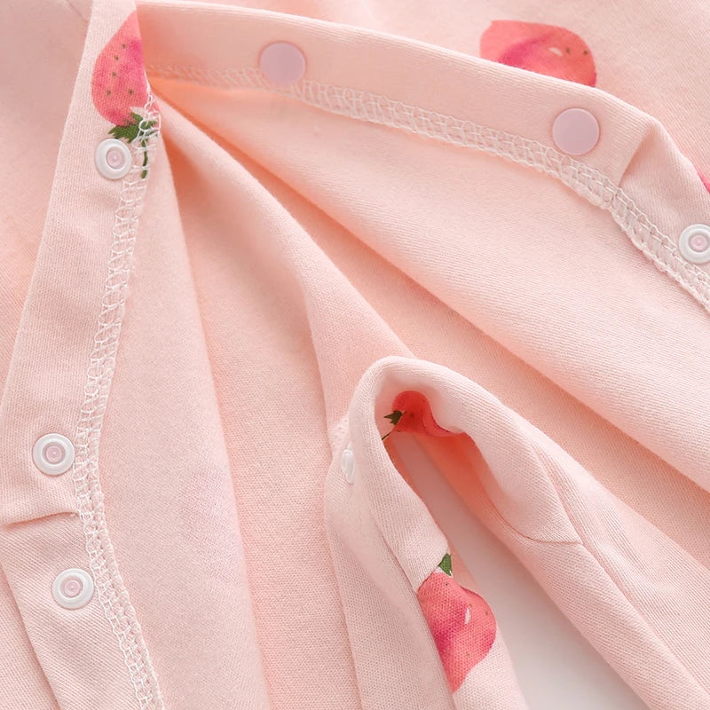 Full Moon Princess Outfit Autumn Thin Style Baby Girl Romper Infant Jumpsuit 0-1 Year Old Newborn Stylish Pure Cotton Crawling Suit