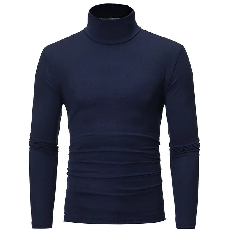 Thermal Underwear Tops Men Spring Clothes Thermal Shirt Autumn Men's Winter Tights High Neck Thin Slim Fit Long Sleeve T-shirt