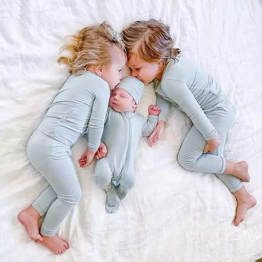 Bamboo Fiber Kids Pajama Set – Breathable, 9M–7T