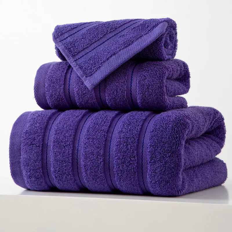 450GSM Egyptian Cotton Luxury Bath Towel Set Hotel Grade Woven Organic Anti-static Jacquard Soft Absorbent Quick-Dry 3Pcs Thick