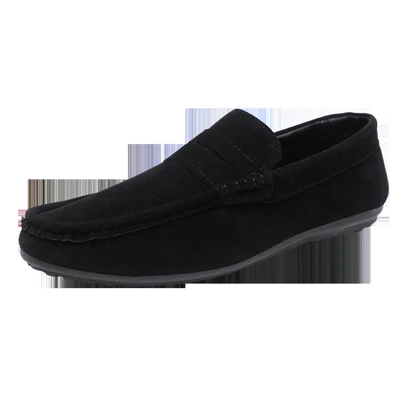 Spring Casual Shoes for Young Men Trendy Loafers Slip-on Sneakers Breathable Fabric Upper Pointed Tip Cross-border Supply