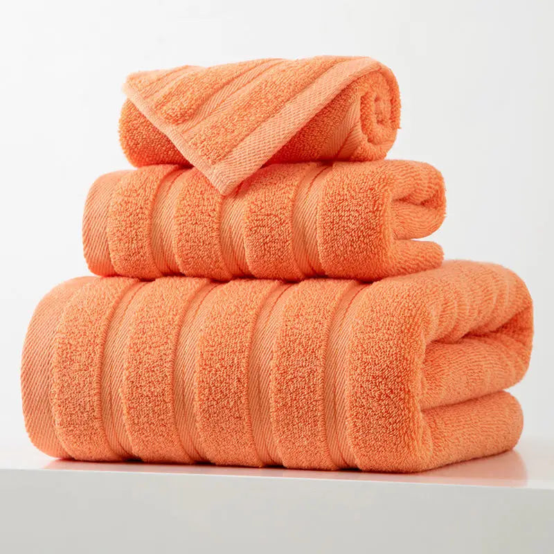 450GSM Egyptian Cotton Luxury Bath Towel Set Hotel Grade Woven Organic Anti-static Jacquard Soft Absorbent Quick-Dry 3Pcs Thick