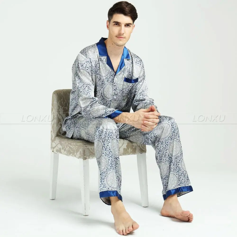Silk Satin Polka Dot Pajama Set – Button-Front, Full Sleeve