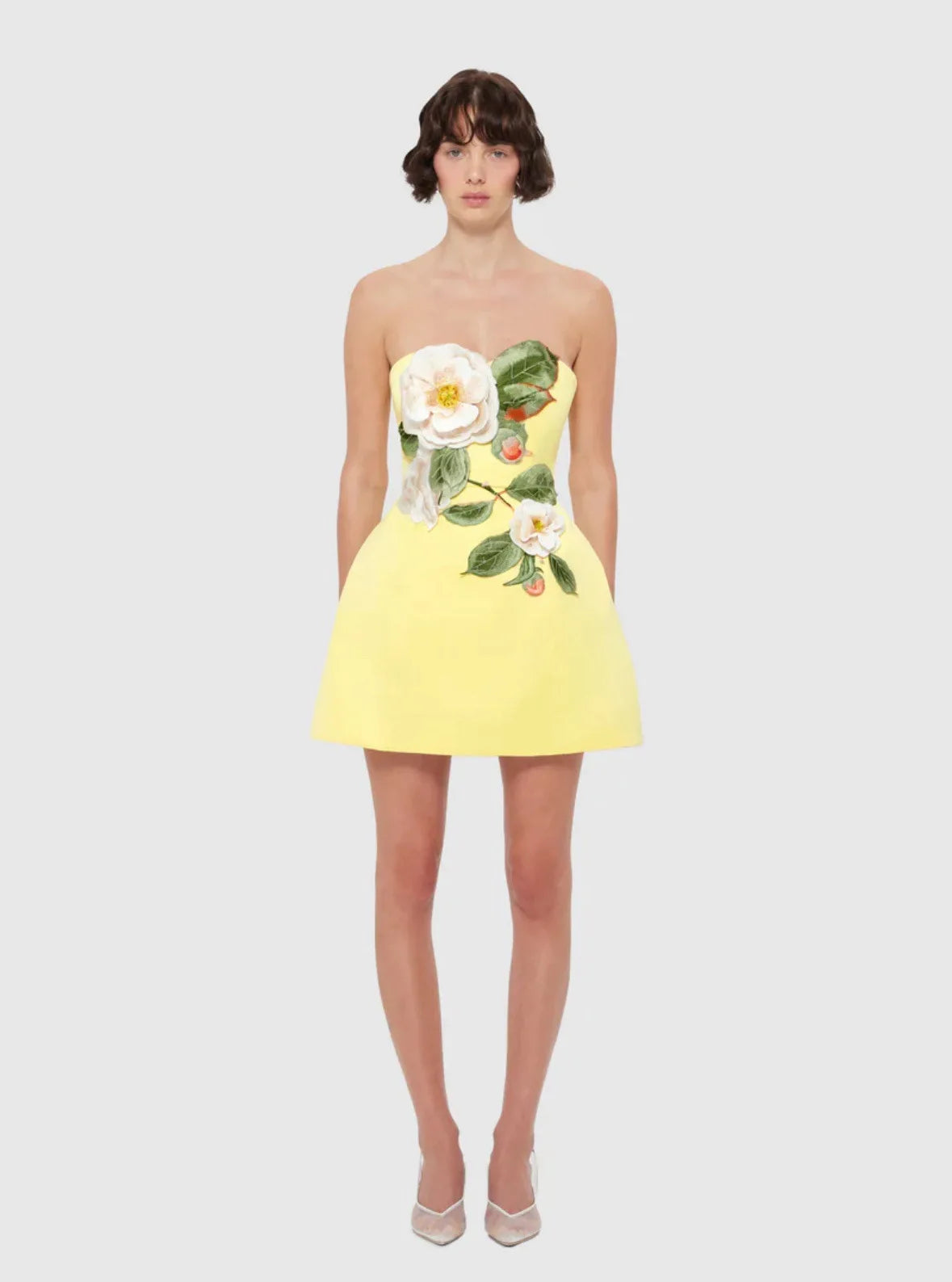 High Quality 3D Floral & Solid Embroidered Vintage Mini Dress Elegant Off-the-Shoulder Day Wear for Women's 2026 Summer