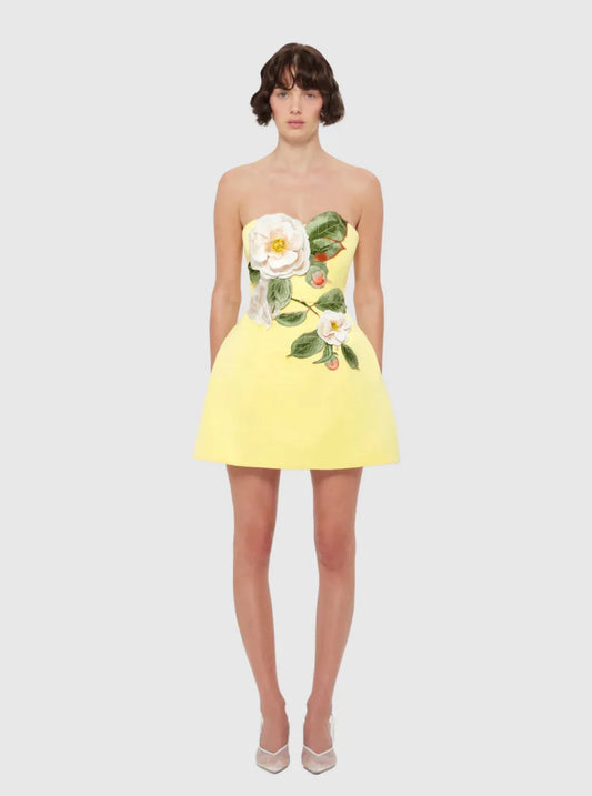 High Quality 3D Floral & Solid Embroidered Vintage Mini Dress Elegant Off-the-Shoulder Day Wear for Women's 2026 Summer