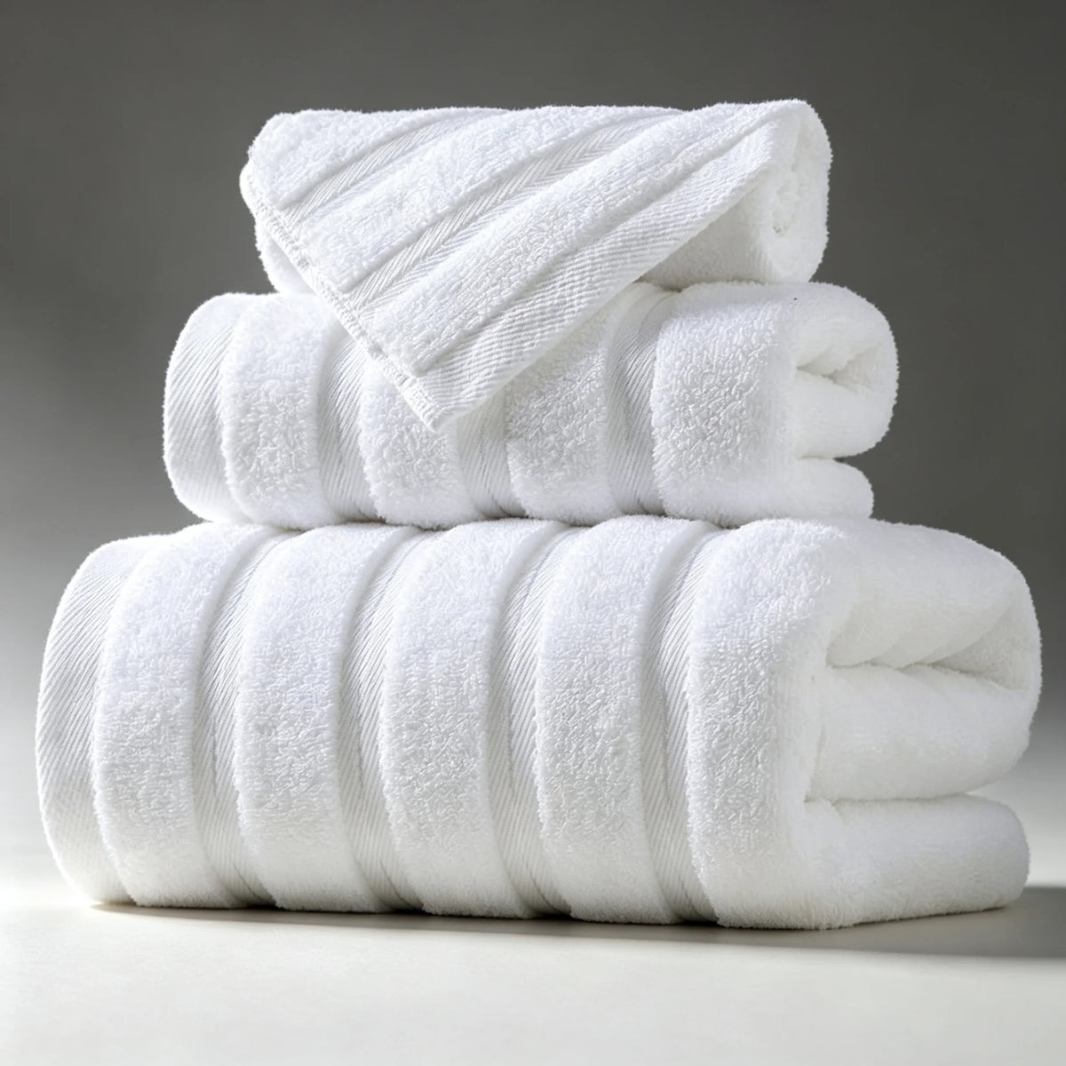 450GSM Egyptian Cotton Luxury Bath Towel Set Hotel Grade Woven Organic Anti-static Jacquard Soft Absorbent Quick-Dry 3Pcs Thick