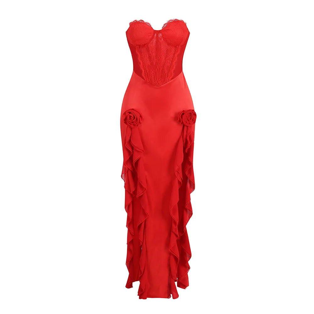 Women's Luxury Cashmere Pencil Silhouette Tea-Length Evening Dress Diamond Accents Spaghetti Strap Illusion Detail Quick Dry XS