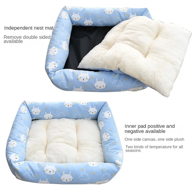 New Four Seasons Universal Pet Nests Spring and Autumn Square Nests Winter Warm Dog Nests Cat Nests Thickened Small Dog NestsCat