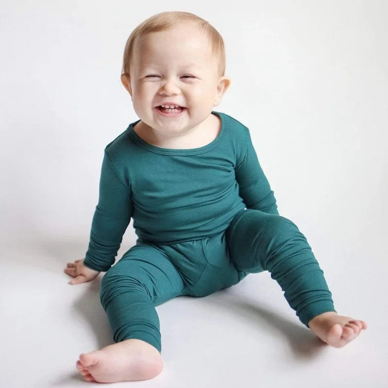 Bamboo Fiber Kids Pajama Set – Breathable, 9M–7T