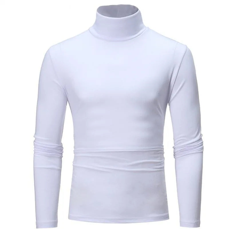 Thermal Underwear Tops Men Spring Clothes Thermal Shirt Autumn Men's Winter Tights High Neck Thin Slim Fit Long Sleeve T-shirt