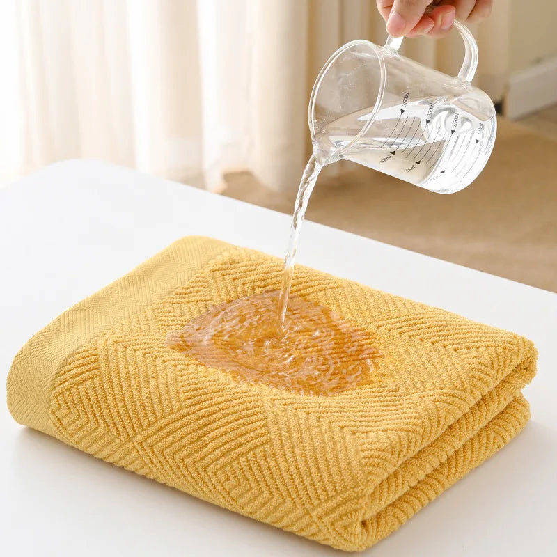 3pcs/Set Cotton Towel Bath Towel Sets Solid Color Thicken Bathroom Towels Set Soft Comfortable Strong Absorbent Towel Set