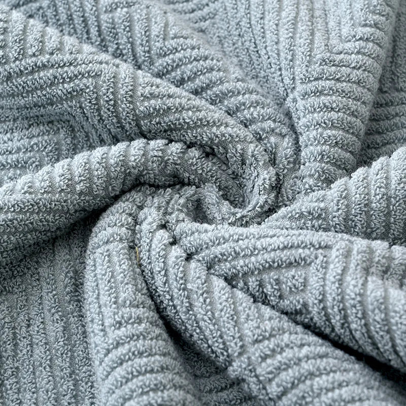 3pcs/Set Cotton Towel Bath Towel Sets Solid Color Thicken Bathroom Towels Set Soft Comfortable Strong Absorbent Towel Set