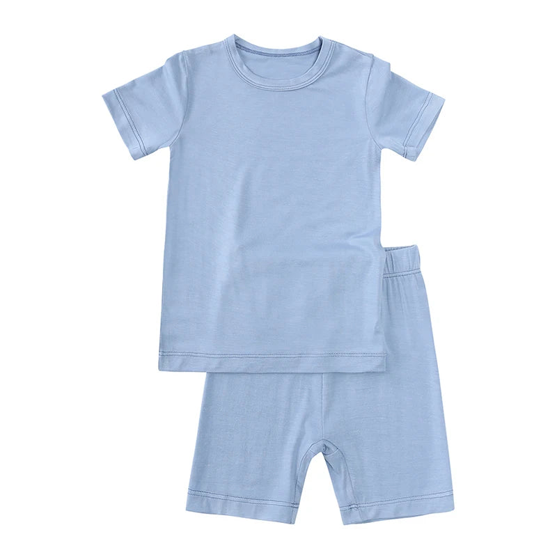 Bamboo Fiber Kids Pajama Set – Breathable, 9M–7T