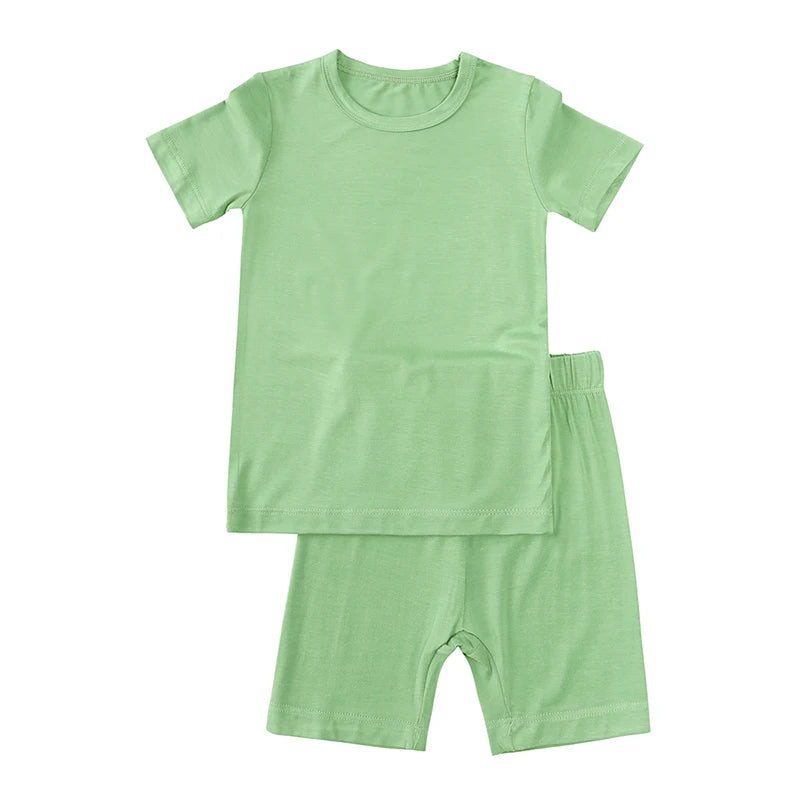 Bamboo Fiber Kids Pajama Set – Breathable, 9M–7T