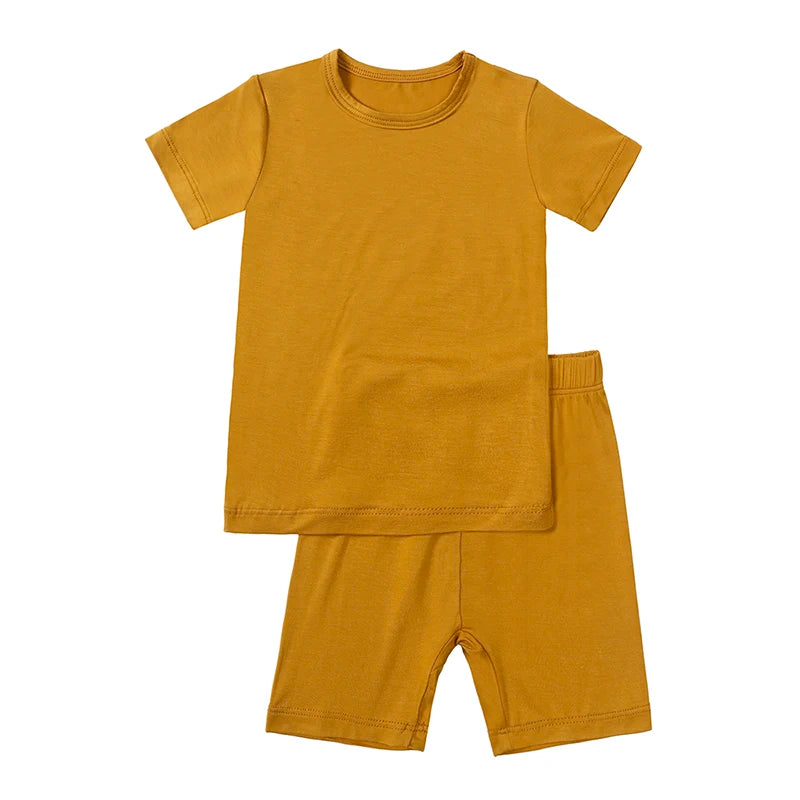 Bamboo Fiber Kids Pajama Set – Breathable, 9M–7T