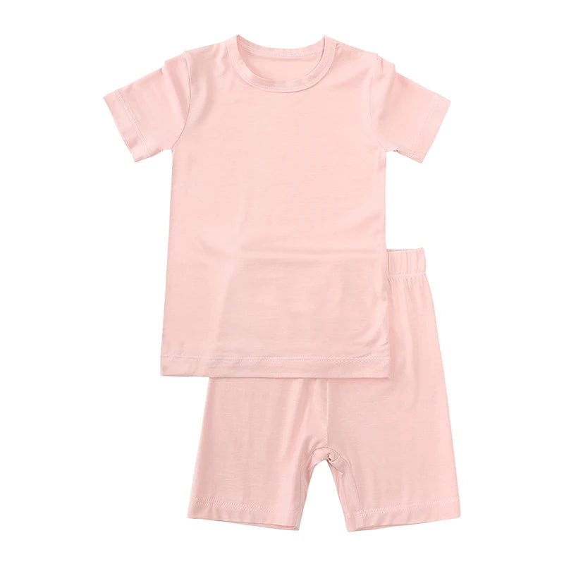 Bamboo Fiber Kids Pajama Set – Breathable, 9M–7T