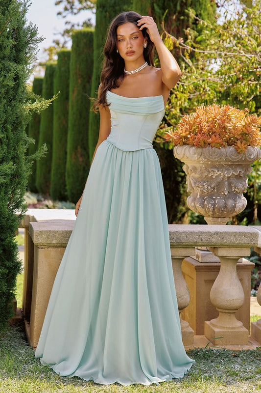 Elegant Embellished Formal Long Special Occasion Gown Detailed CDT741