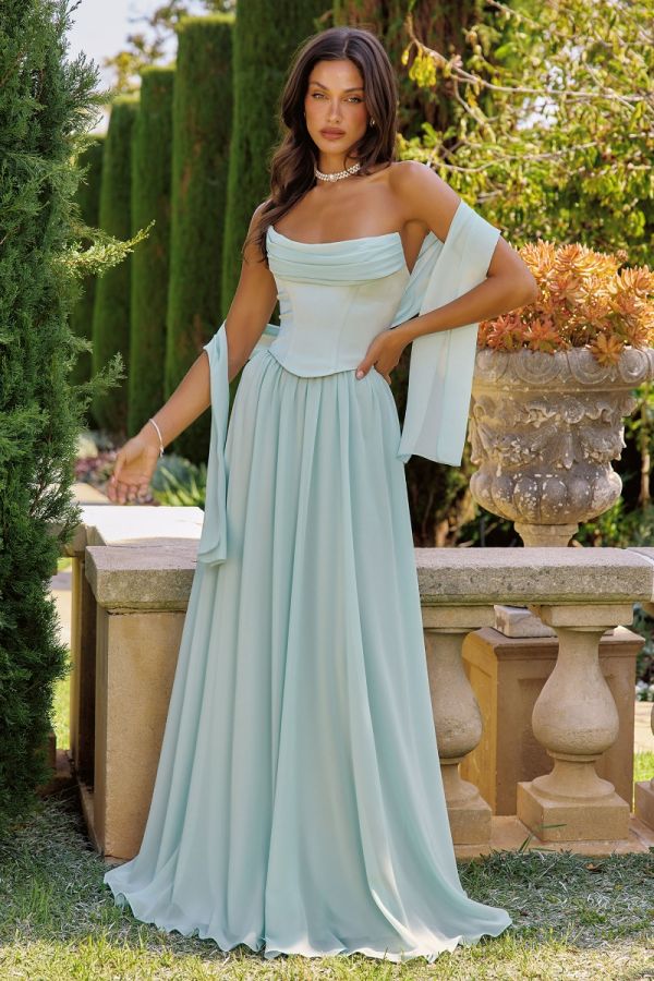 Elegant Embellished Formal Long Special Occasion Gown Detailed CDT741